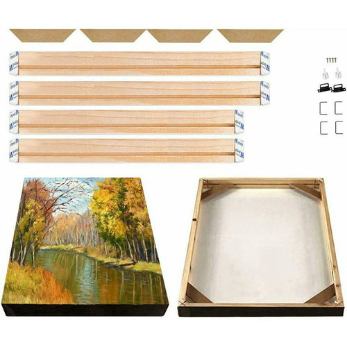 20 x 30cm Wooden Canvas Stretcher Bars Frames Kit DIY Solid Wood Strips Set for Oil Paintings Poster Prints - 1