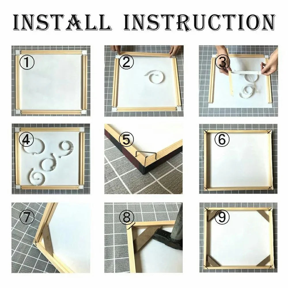 20 x 30cm Wooden Canvas Stretcher Bars Frames Kit DIY Solid Wood Strips Set for Oil Paintings Poster Prints - 2