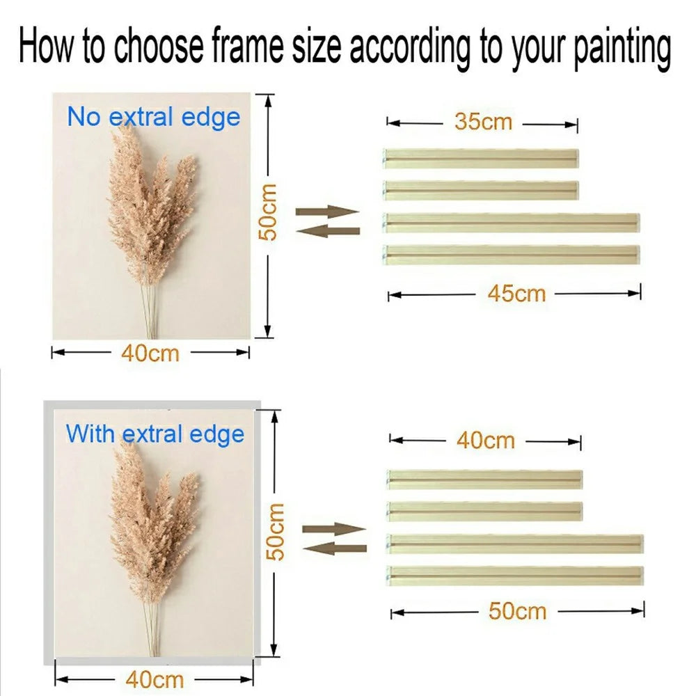 20 x 30cm Wooden Canvas Stretcher Bars Frames Kit DIY Solid Wood Strips Set for Oil Paintings Poster Prints - 6