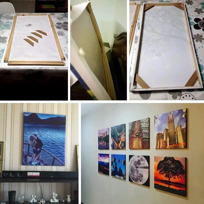 35 x 45cm Wooden Canvas Stretcher Bars Frame Kit DIY Solid Wood Oil Painting Poster Frame - 5