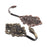 A12 2Pcs Rose Pattern Carved Vintage Drapery Window Curtain Holdbacks Tieback Wall Hooks - Bronze - 2