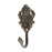 A12 2Pcs Rose Pattern Carved Vintage Drapery Window Curtain Holdbacks Tieback Wall Hooks - Bronze - 3