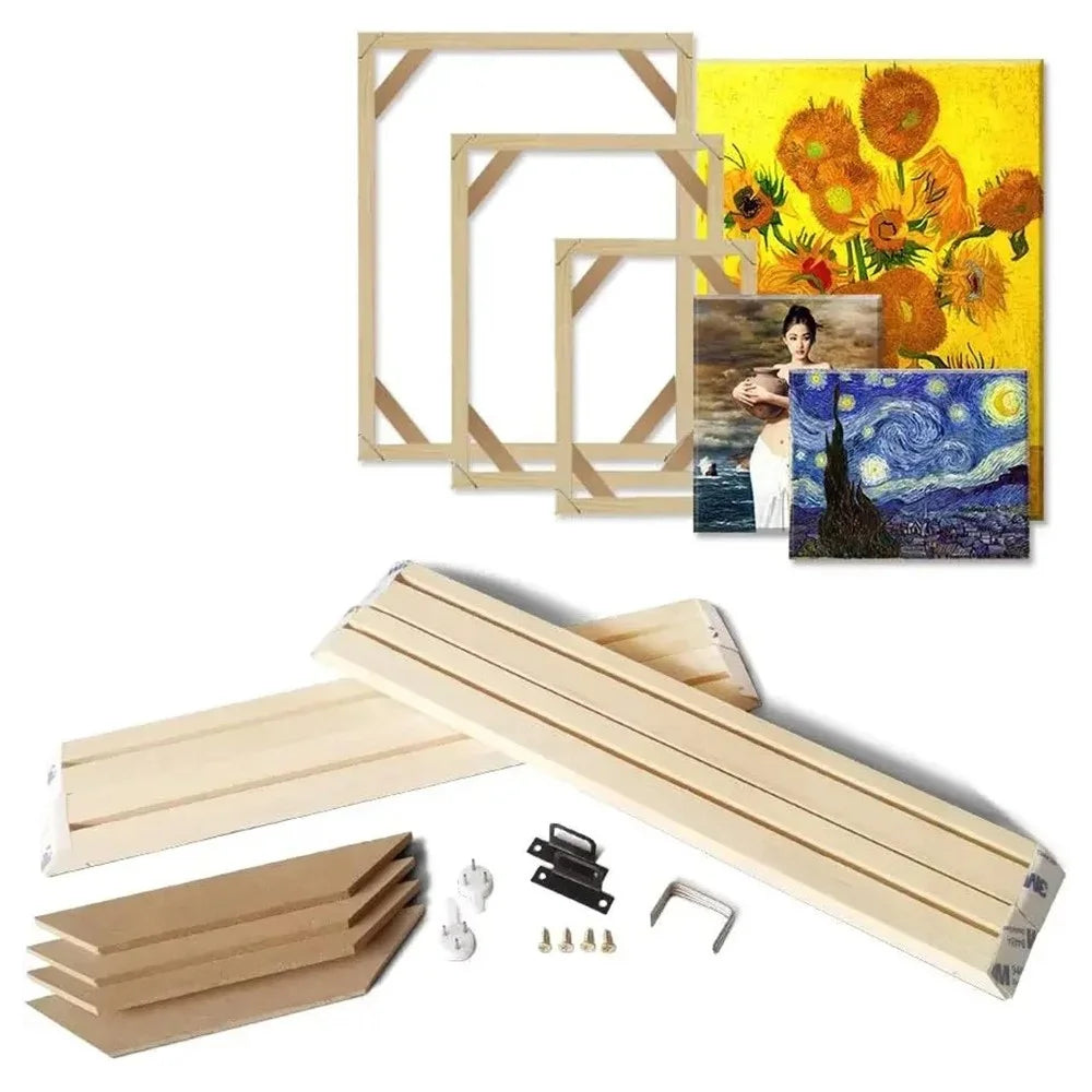 35 x 55cm Wooden Canvas Stretcher Bars Frame Kit DIY Solid Wood Oil Painting Poster Frame - 3