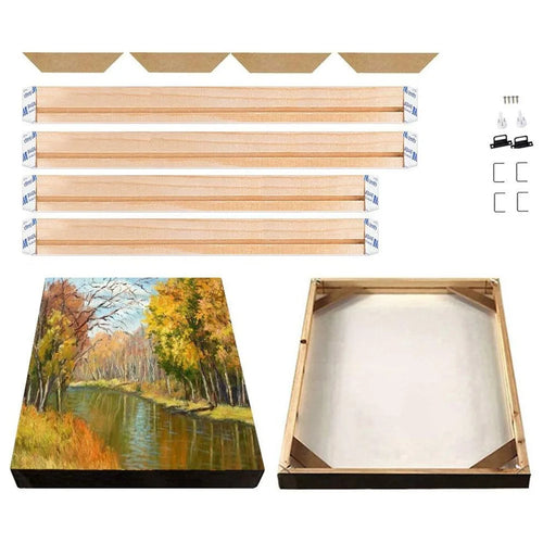 45 x 65cm Wooden Canvas Stretcher Bars Frame Kit DIY Solid Wood Oil Painting Poster Frame - 1