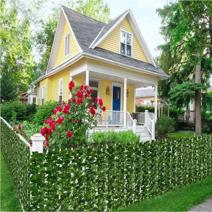 1 x 3m Dark Sweet Potato Leaf Artificial Hedge Privacy Screen Faux Leaf Fence Garden Yard Barrier Decor - 3