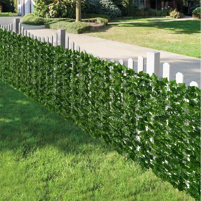 1 x 3m Dark Sweet Potato Leaf Artificial Hedge Privacy Screen Faux Leaf Fence Garden Yard Barrier Decor - 6