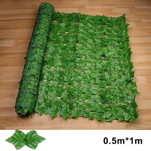 0.5 x 1m Light Sweet Potato Leaf Artificial Hedge Privacy Screen Faux Leaf Fence Garden Yard Barrier Decor - 1