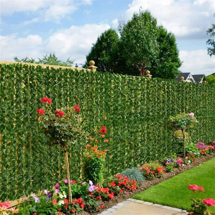 1 x 1m Light Sweet Potato Leaf Artificial Hedge Privacy Screen Faux Leaf Fence Garden Yard Barrier Decor - 5