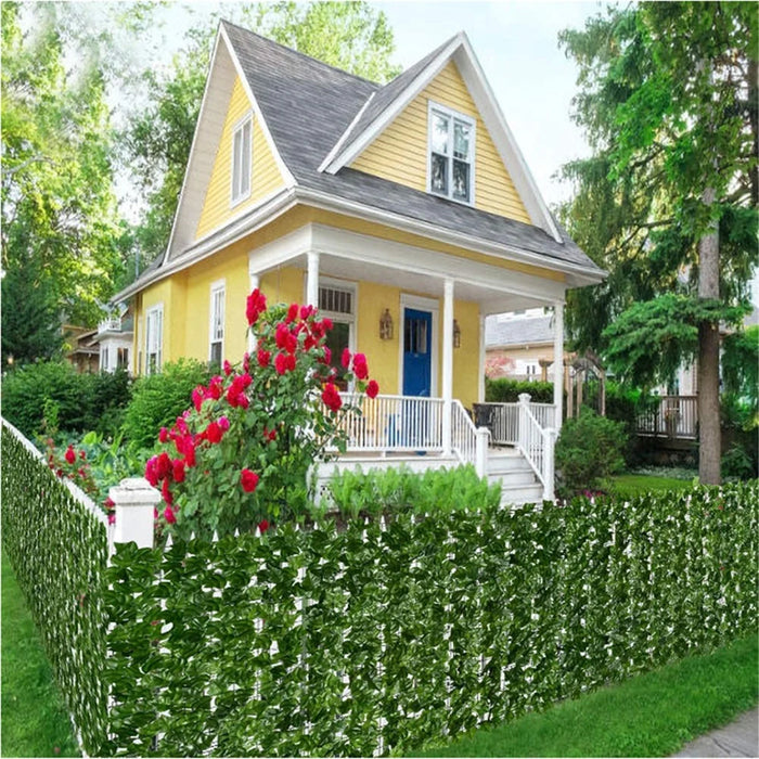 1 x 1m Light Sweet Potato Leaf Artificial Hedge Privacy Screen Faux Leaf Fence Garden Yard Barrier Decor - 6