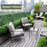 1 x 2m Dark-Colored Pothos Leaves Artificial Hedge Privacy Screen Garden Yard Faux Leaf Fence Barrier - 6