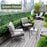 0.5 x 3m Dark Maple Leaf Artificial Hedge Faux Leaf Privacy Screen Fence Garden Balcony Decorative Barrier - 3
