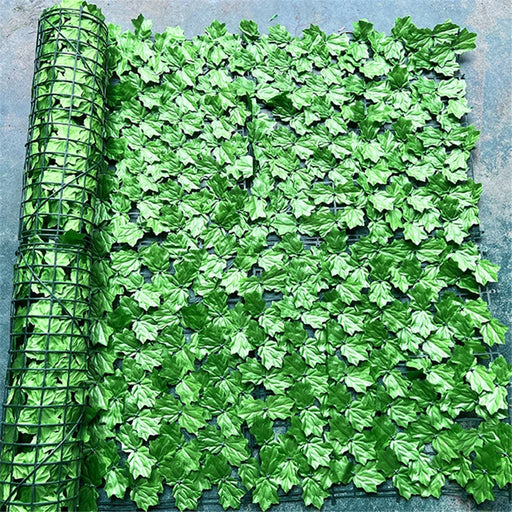 0.5m x 0.5m Light Green Maple Leaf Privacy Fence Screen Artificial Plant Hedges for Outdoor Garden Decor - 1