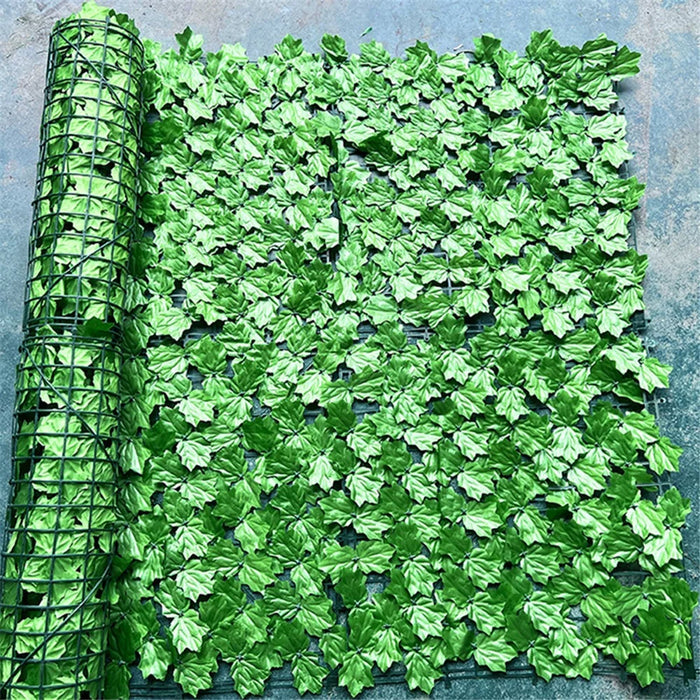 0.5m x 1m Light Green Maple Leaf Privacy Fence Screen Artificial Plant Hedges for Outdoor Garden Decor - 1