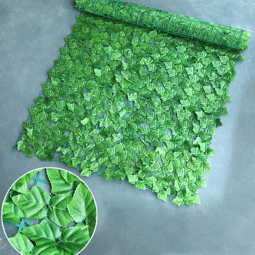 0.5m x 3m Colored Grape Leaf Artificial Hedge Privacy Fence Garden Balcony Patio Decor - 1