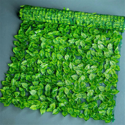 Privacy Fence Wall Screen 0.5 x 1m Artificial Hedges Fence with Faux Watermelon Leaf for Garden Balcony Decoration - 1