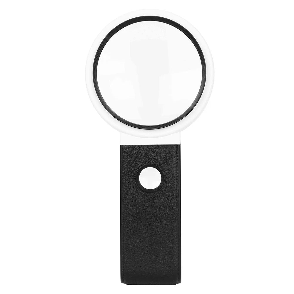 7018B 90mm UV LED Magnifier Foldable Design 5X 25X Magnifying Glass for Jewelry Diamonds Cash Money - 7