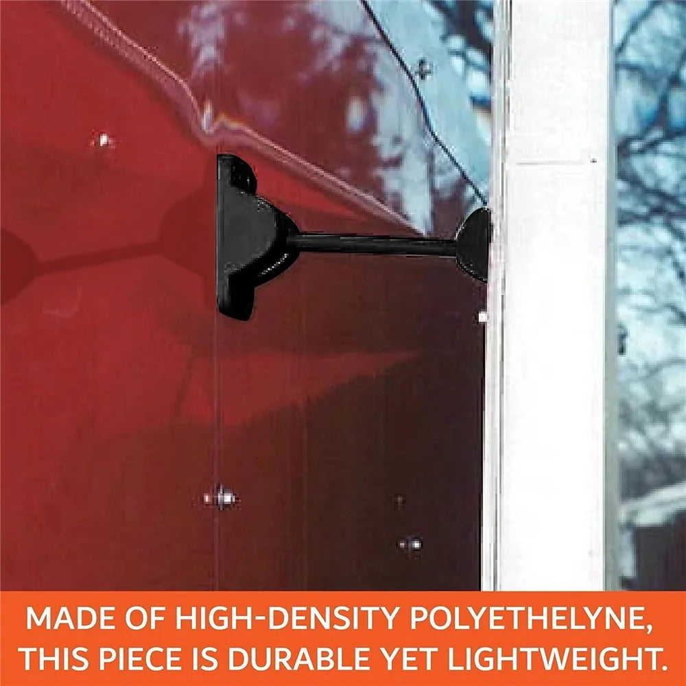 4 Sets 6 Inch T-Style ABS Door Catch Lock Bracket RV Camper Trailer Entrance Door Holder - Black - 4