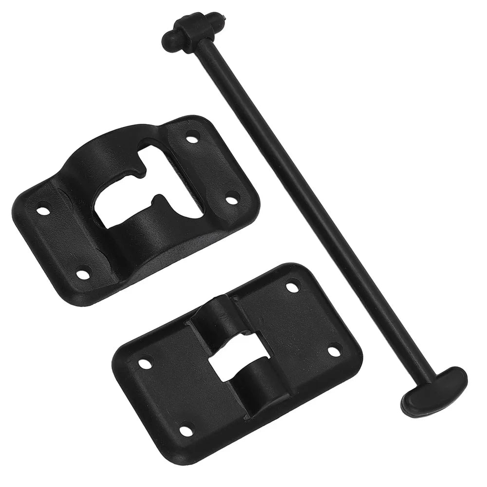 4 Sets 6 Inch T-Style ABS Door Catch Lock Bracket RV Camper Trailer Entrance Door Holder - Black - 6
