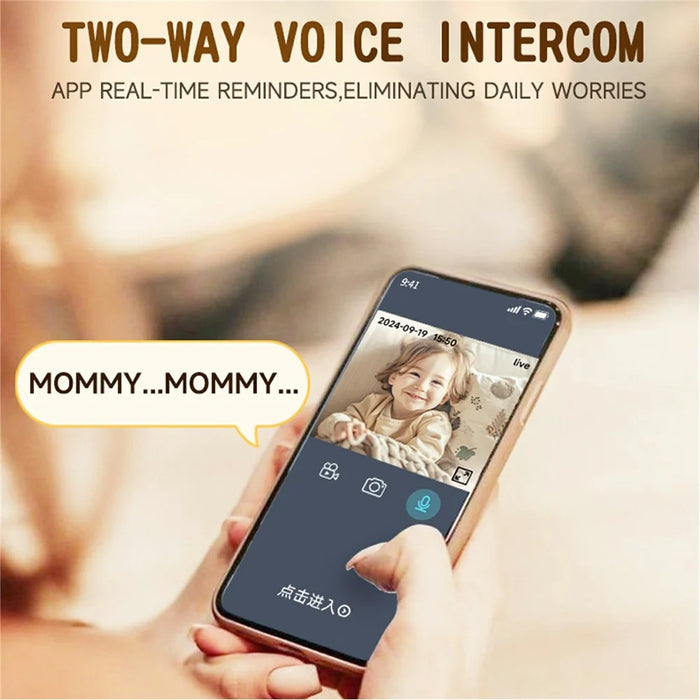 Robot Cat WiFi Baby Monitor Camera Wall Mounted Two Way Audio Cam with 32G TF Card - 5