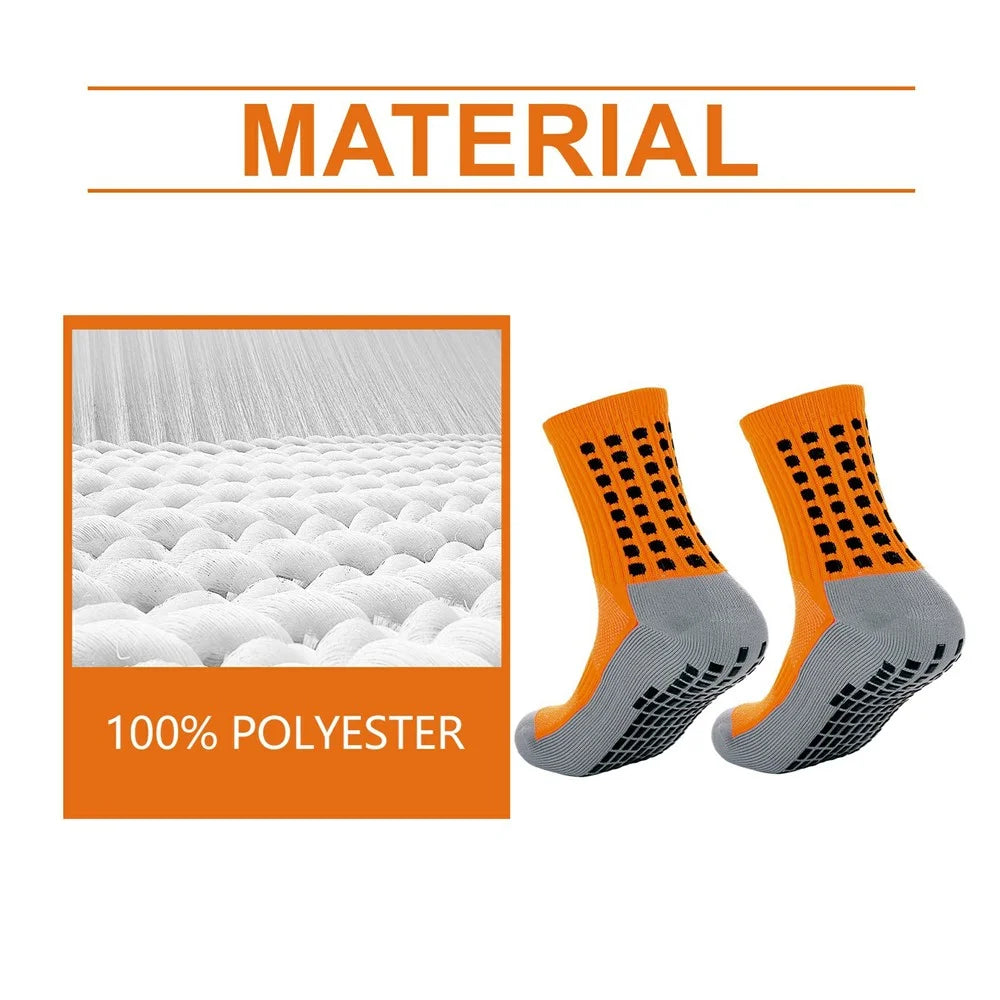 HOUKEA HK-A07-0002-01 Non Slip Mid Calf Sports Socks Dots Design Breathable Foot Care Socks - 6