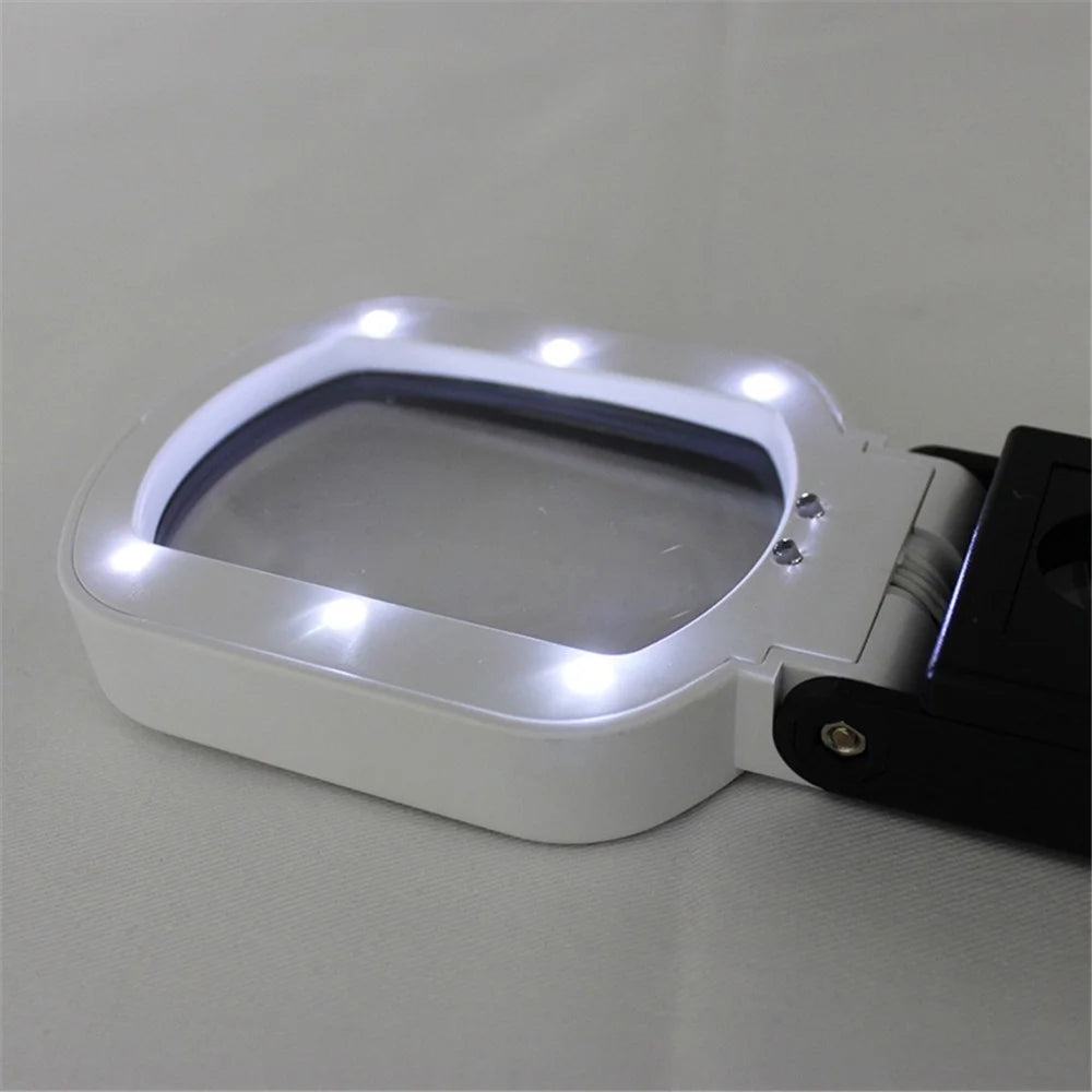 7018FX Square LED Magnifier 10X 25X Magnifying Glass for Jewelry Diamonds Cash Money - 3