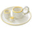 Sage Holder Ceramic Incense Burner Bowl Candle Stick Holder Tray for Meditation - White+Gold - 1