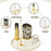 Sage Holder Ceramic Incense Burner Bowl Candle Stick Holder Tray for Meditation - White+Gold - 5