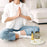 Sage Holder Ceramic Incense Burner Bowl Candle Stick Holder Tray for Meditation - White+Gold - 6