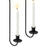 2Pcs Wall Mounted Candle Holder Iron Art L Shaped Decorative Candlestick Rack - 1