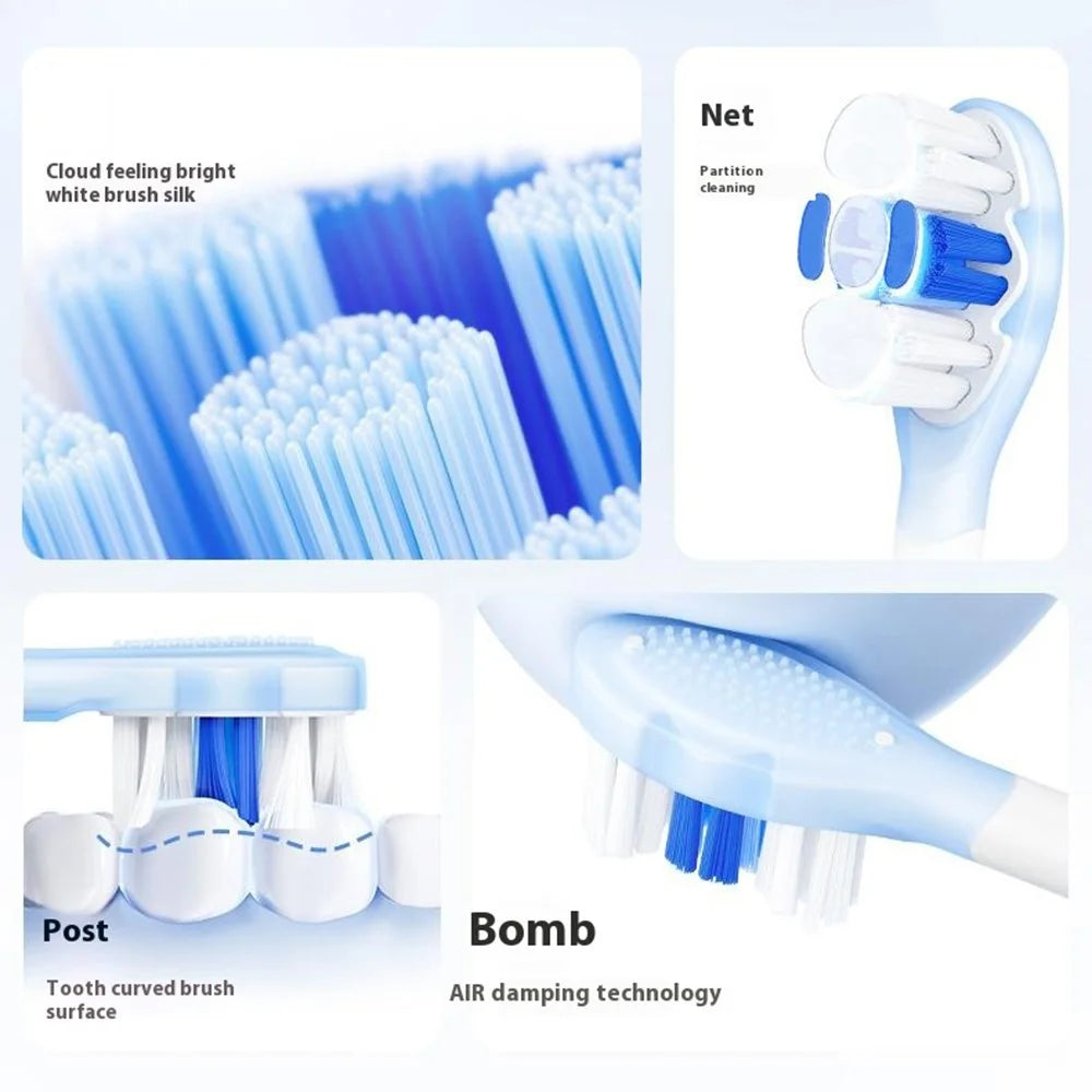 XIAOMIYOUPIN 2Pcs For Soocas Adult Electric Toothbrush Cloudsense Whitening Toothbrush Heads (Chinese Version) - White - 3