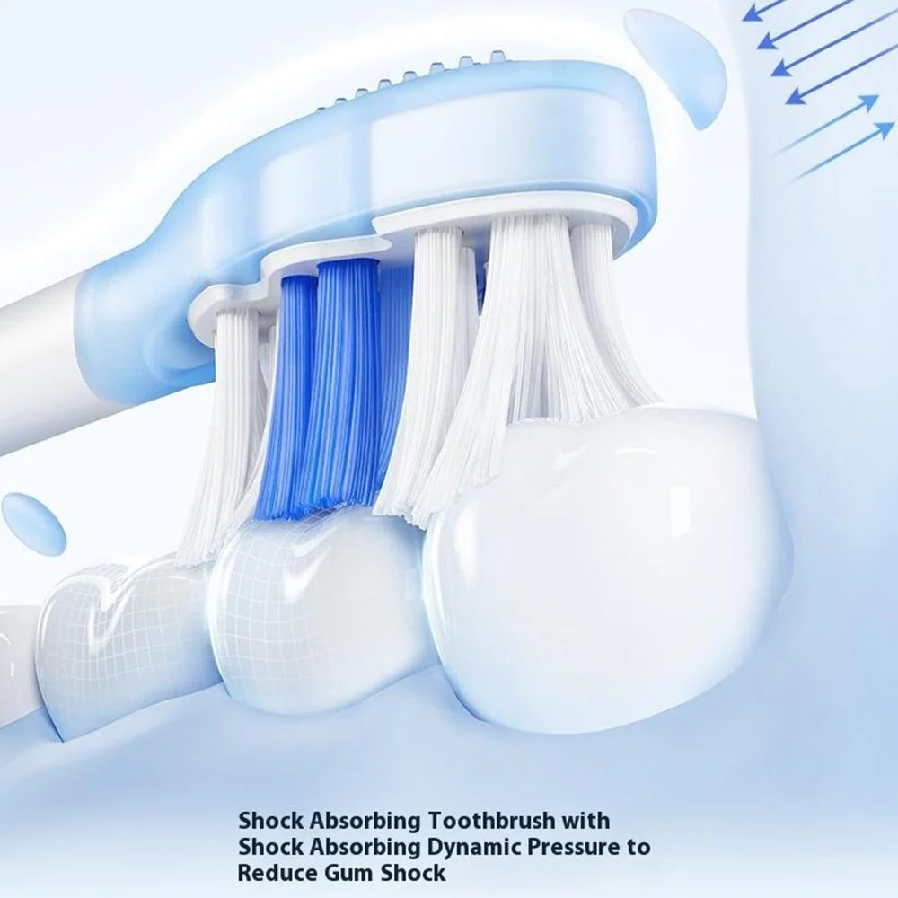 XIAOMIYOUPIN 2Pcs For Soocas Adult Electric Toothbrush Cloudsense Whitening Toothbrush Heads (Chinese Version) - White - 5