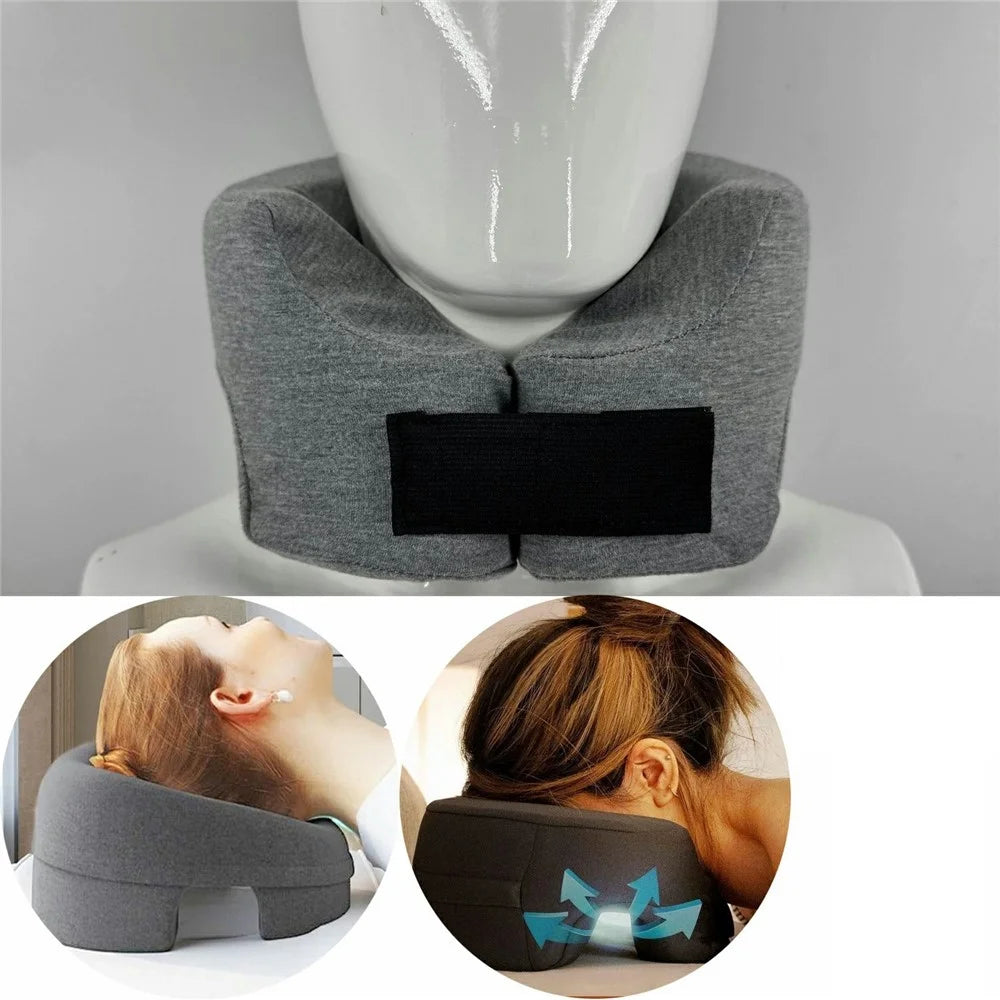 3 in 1 Face Down Pillow Memory Foam Neck Support Travel Cushion for Rest Massage Recovery - 1