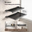 60cm Retractable Clothes Drying Rack Nail Free Folding Laundry Hanger with 8 Hooks for Balcony Bathroom - Tarnish - 3