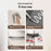 60cm Retractable Clothes Drying Rack Nail Free Folding Laundry Hanger with 8 Hooks for Balcony Bathroom - Tarnish - 5