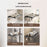 60cm Retractable Clothes Drying Rack Nail Free Folding Laundry Hanger with 8 Hooks for Balcony Bathroom - Tarnish - 6
