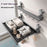 44cm Retractable Towel Rack Bathroom Suction Cup Mount Foldable Shelf with 6 Hooks - 2