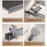 44cm Retractable Towel Rack Bathroom Suction Cup Mount Foldable Shelf with 6 Hooks - 7