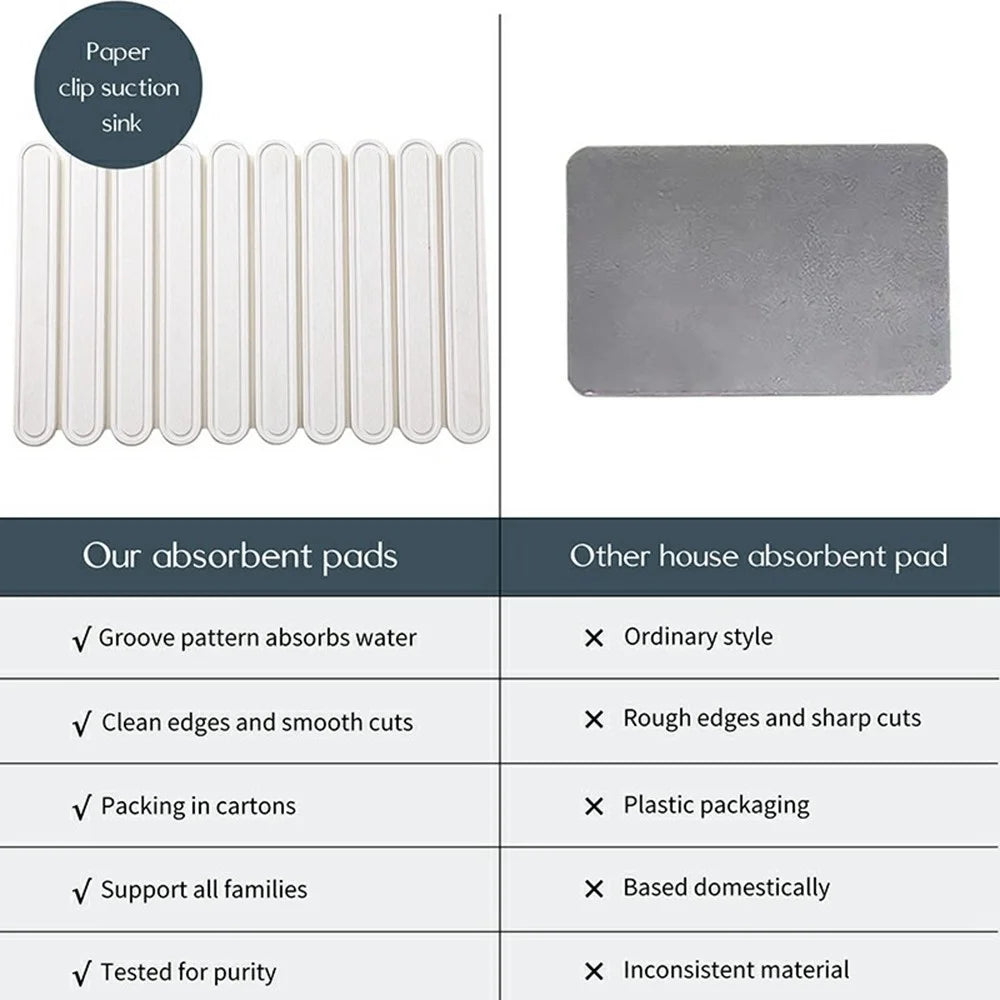 Foldable Oval Strips Diatomite Quick Dry Countertop Mat Water Absorbent Non Slip Insulation Pad - Medium Grey - 6