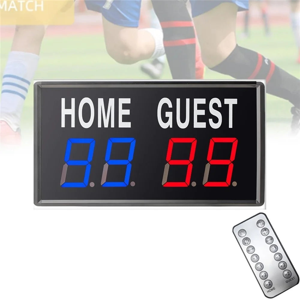 Electronic Scoreboard Aluminum Alloy LED Display Sports Score Keeper with Remote Control - 1