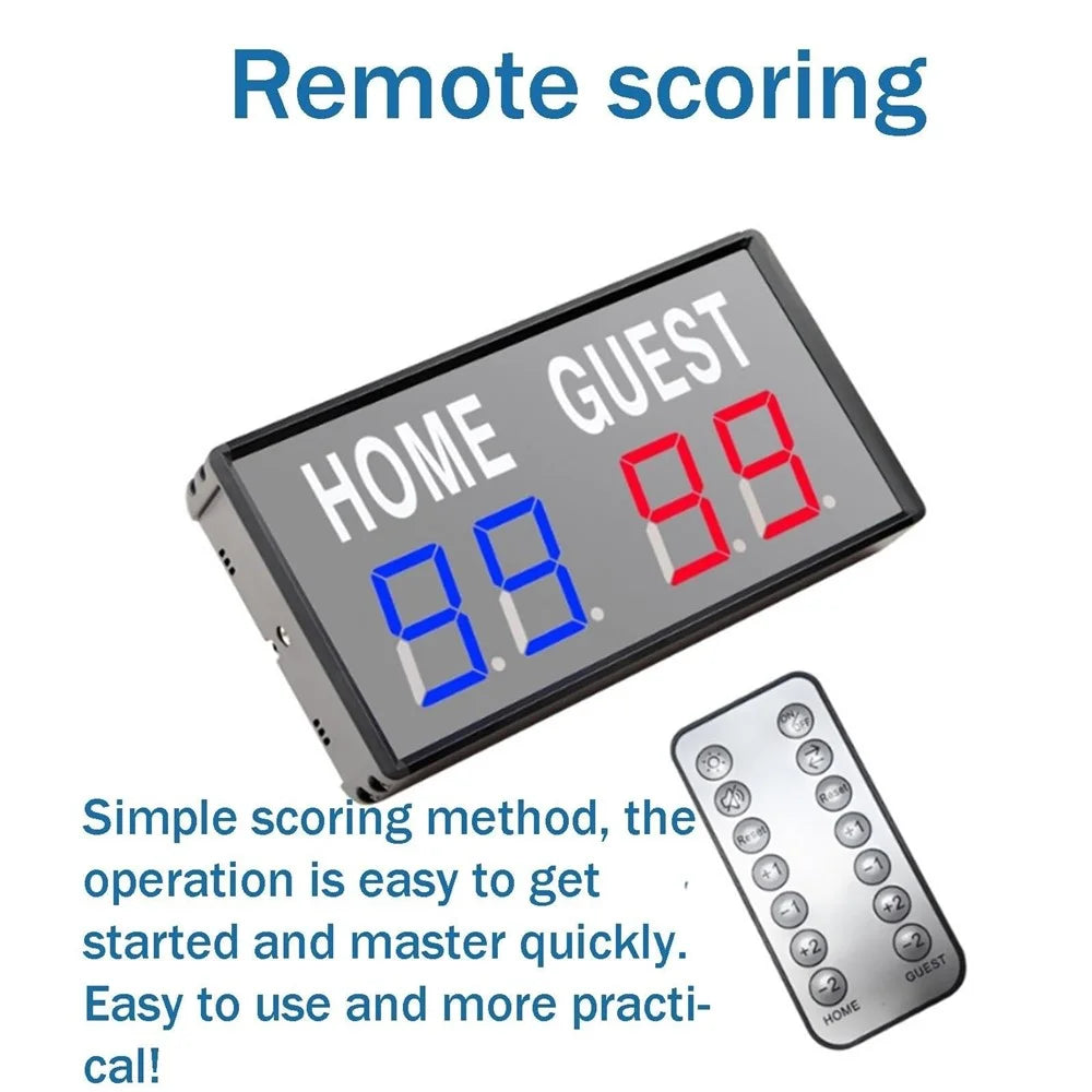 Electronic Scoreboard Aluminum Alloy LED Display Sports Score Keeper with Remote Control - 3