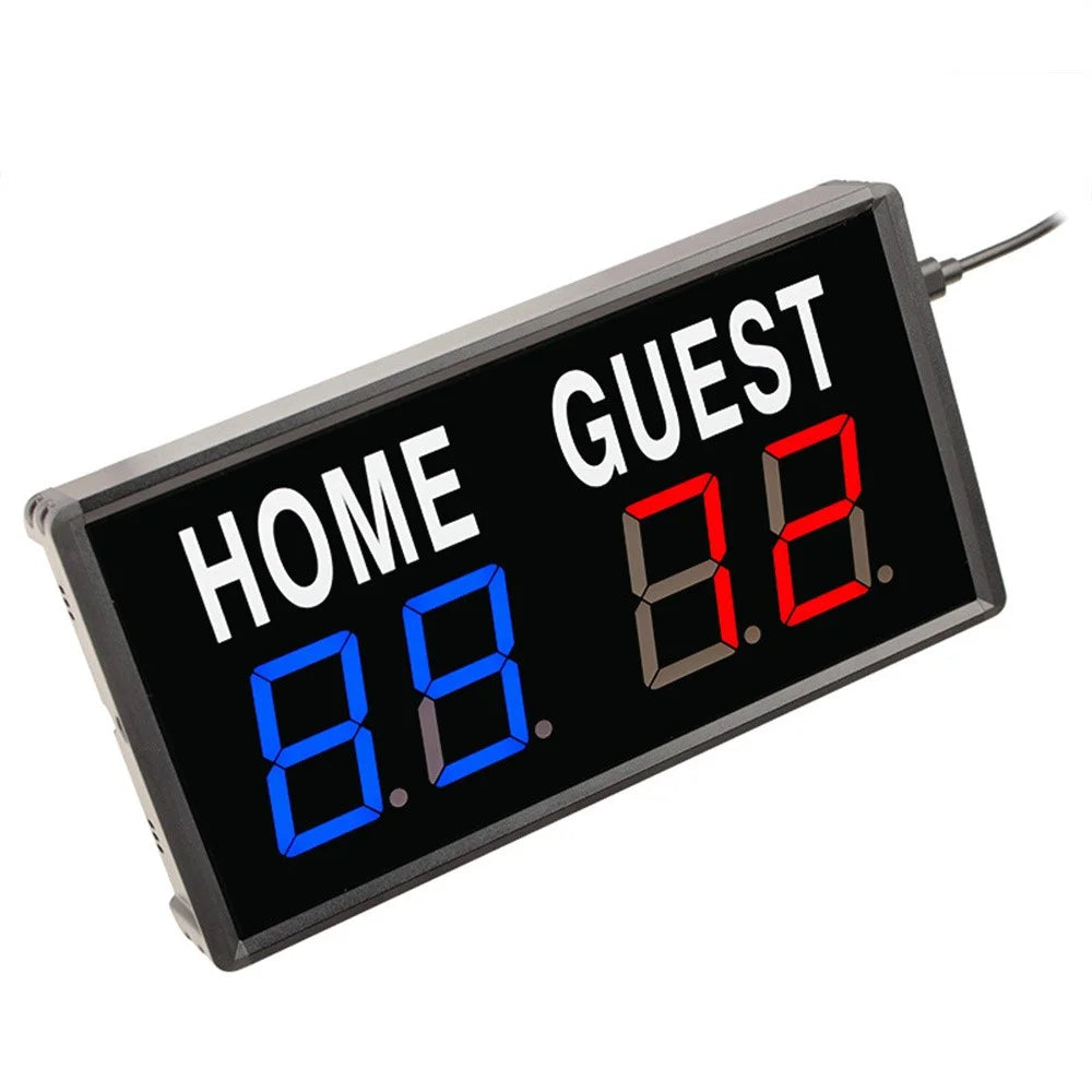 Electronic Scoreboard Aluminum Alloy LED Display Sports Score Keeper with Remote Control - 6