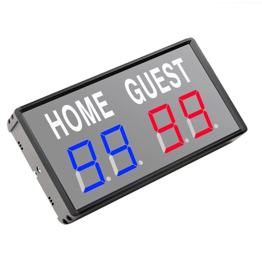 Electronic Scoreboard Aluminum Alloy LED Display Sports Score Keeper with Remote Control - 7