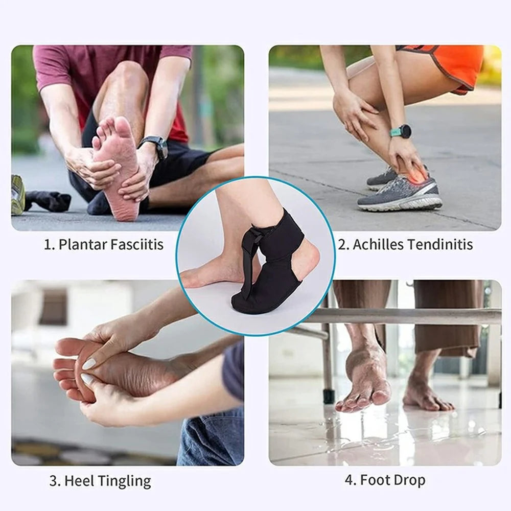 021 Night Splint Socks for Foot Drop Correction, Foot Training Band Plantar Fasciitis Night Stretch Brace - S / 35-39 - 3