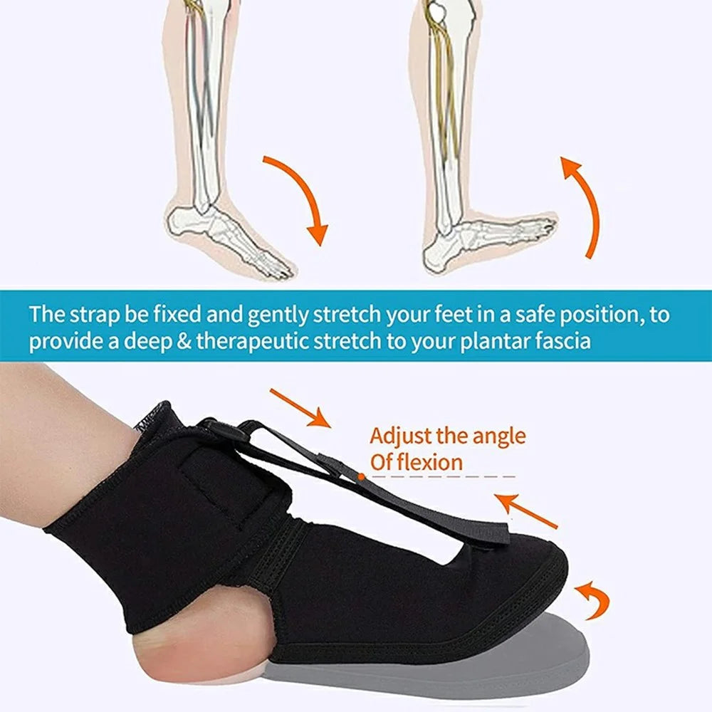021 Night Splint Socks for Foot Drop Correction, Foot Training Band Plantar Fasciitis Night Stretch Brace - S / 35-39 - 4