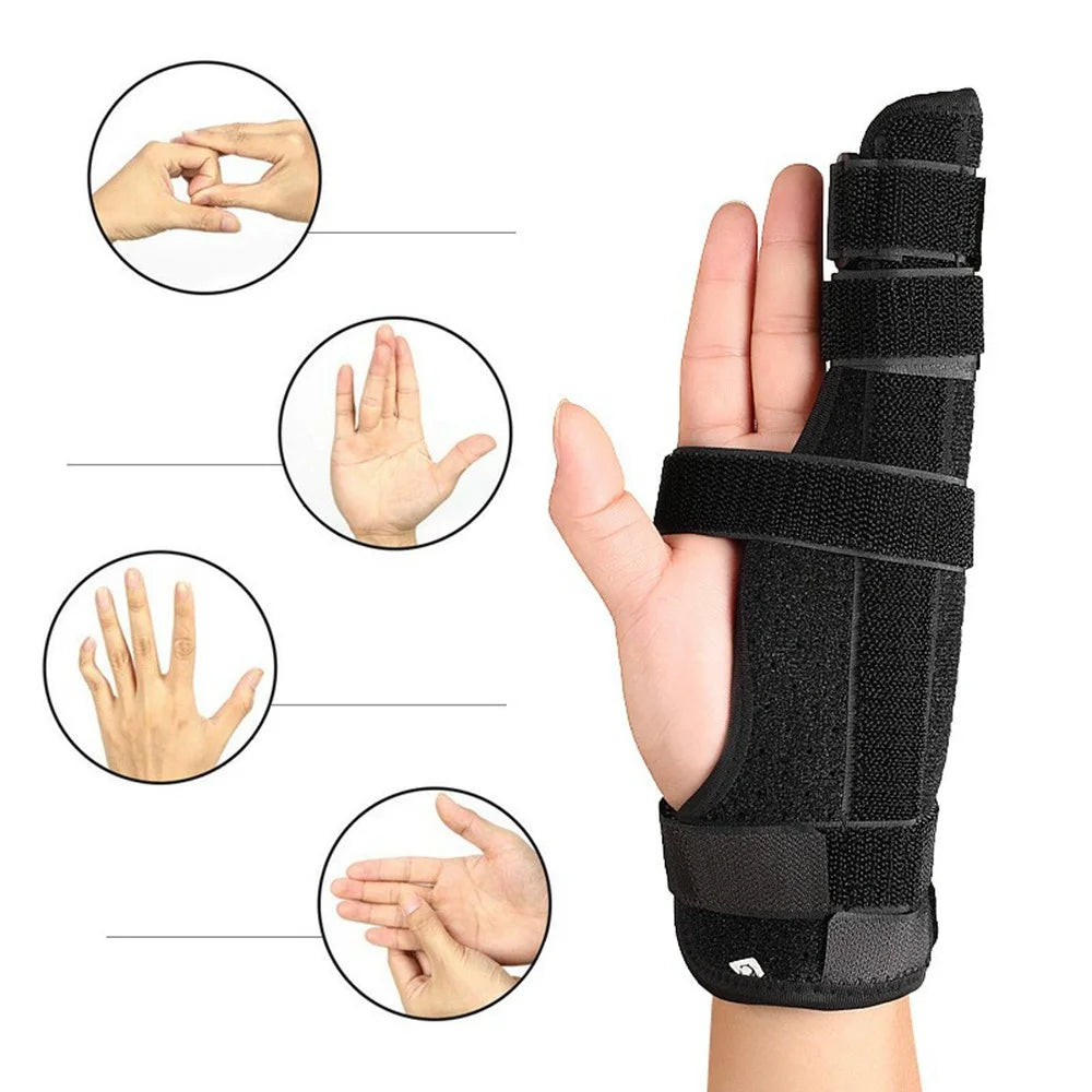 025 Finger Splint Brace 2 Digit Adjustable Breathable Finger Support with Adjustable Straps - M - 5