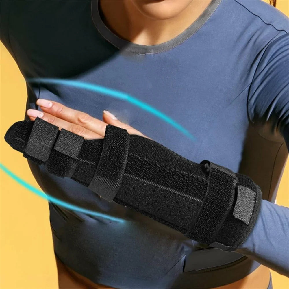 025 Finger Splint Brace 2 Digit Adjustable Breathable Finger Support with Adjustable Straps - M - 6