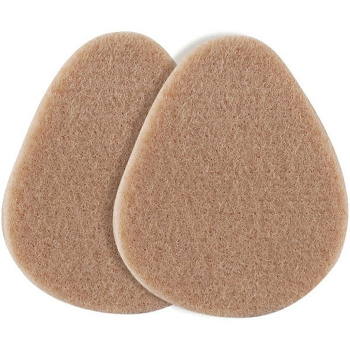 1 Pair Peach Shape Thickened Half Insoles High Heel Cushion Pads Wool Forefoot Inserts - Nude - 1