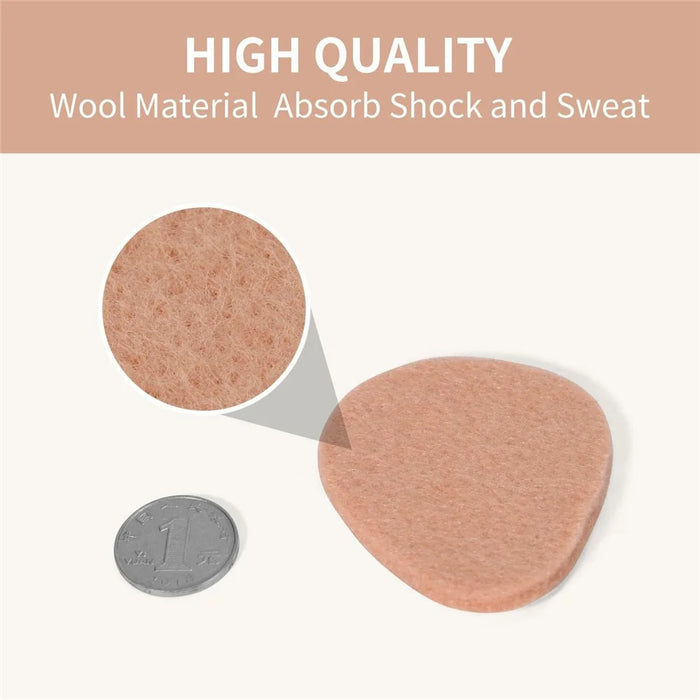 1 Pair Peach Shape Thickened Half Insoles High Heel Cushion Pads Wool Forefoot Inserts - Nude - 5
