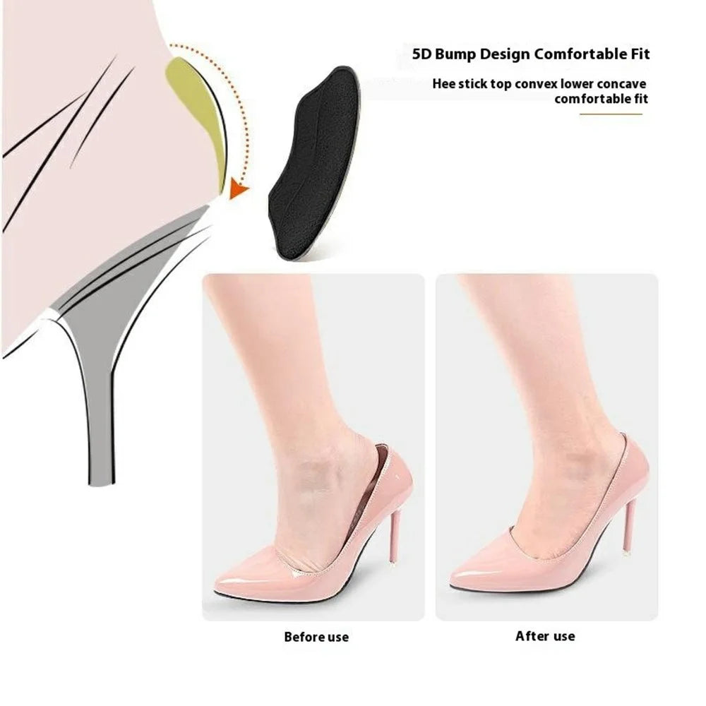 062 1 Pair Sponge Heel Pads Thickened Anti Wear Invisible Shoes Inside Heel Sticker - Black - 2
