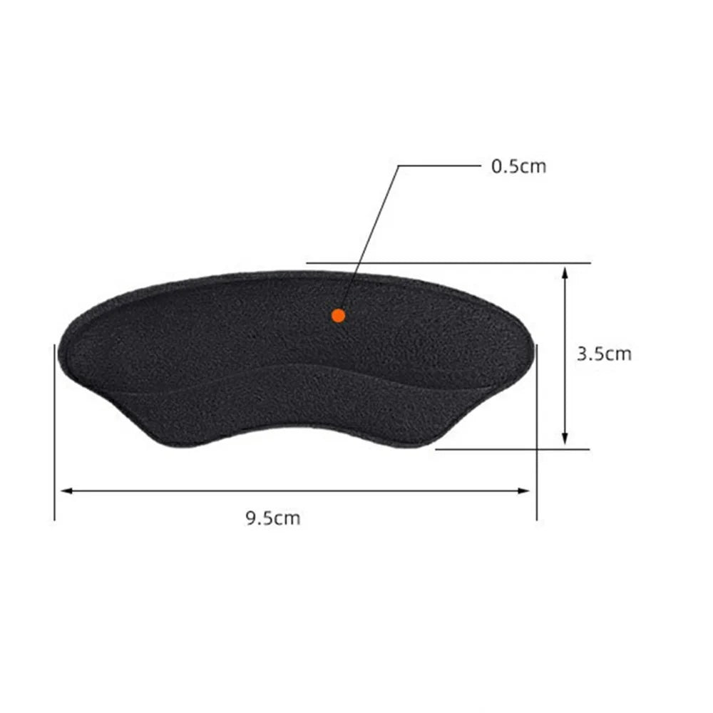 062 1 Pair Sponge Heel Pads Thickened Anti Wear Invisible Shoes Inside Heel Sticker - Black - 7